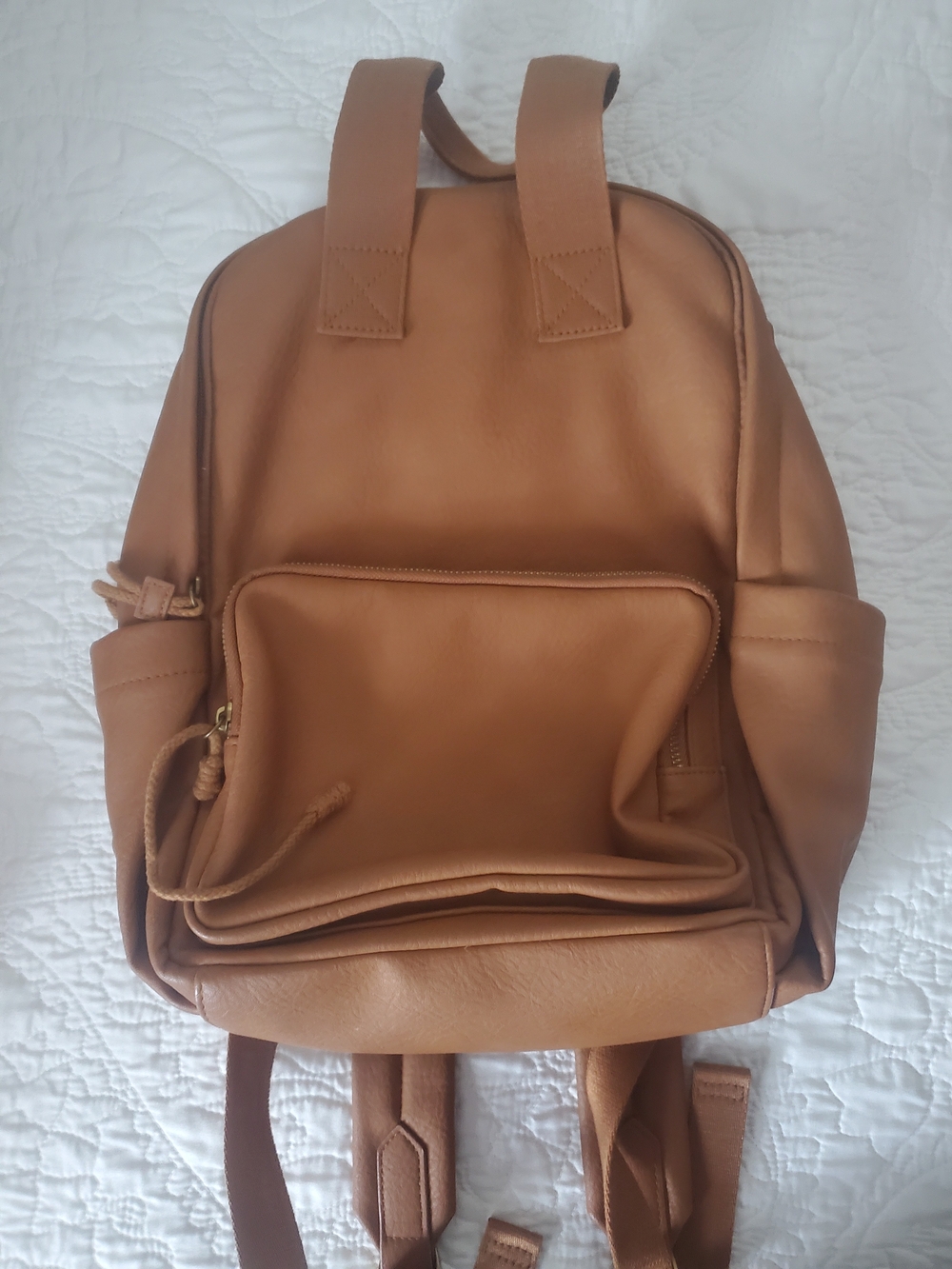 Tan Women’s Faux Leather Backpack